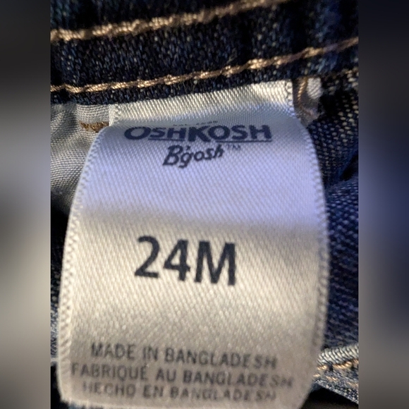 Baby OshKosh B'Gosh 24M blue jean overalls with contrast pocket  & straps - Picture 5 of 6